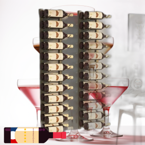 Range Bouteille Horizontal 2x24 Doré